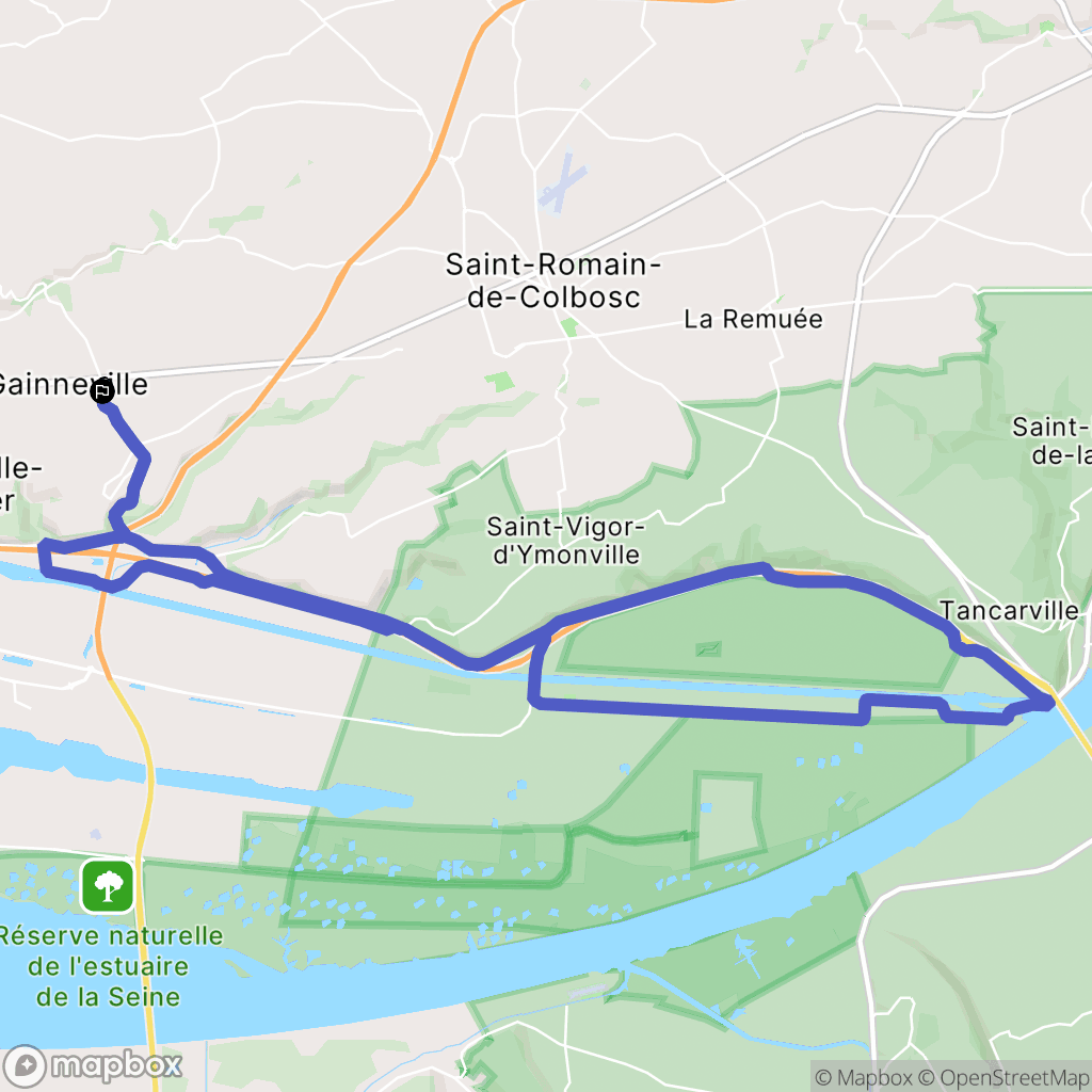 Gainneville : carte du parcours de randonnée - France