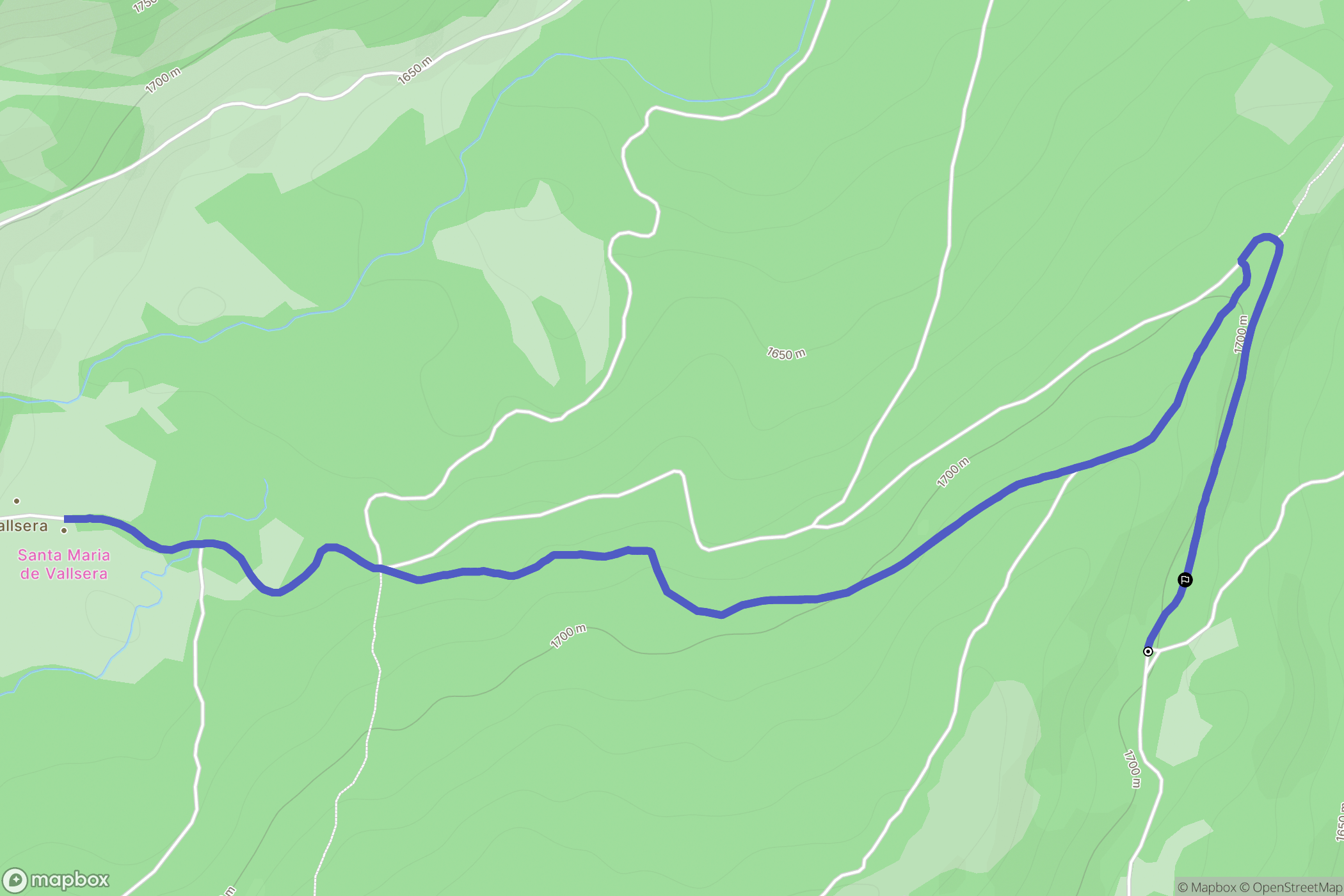 Les Angles : carte du parcours de randonnée - France
