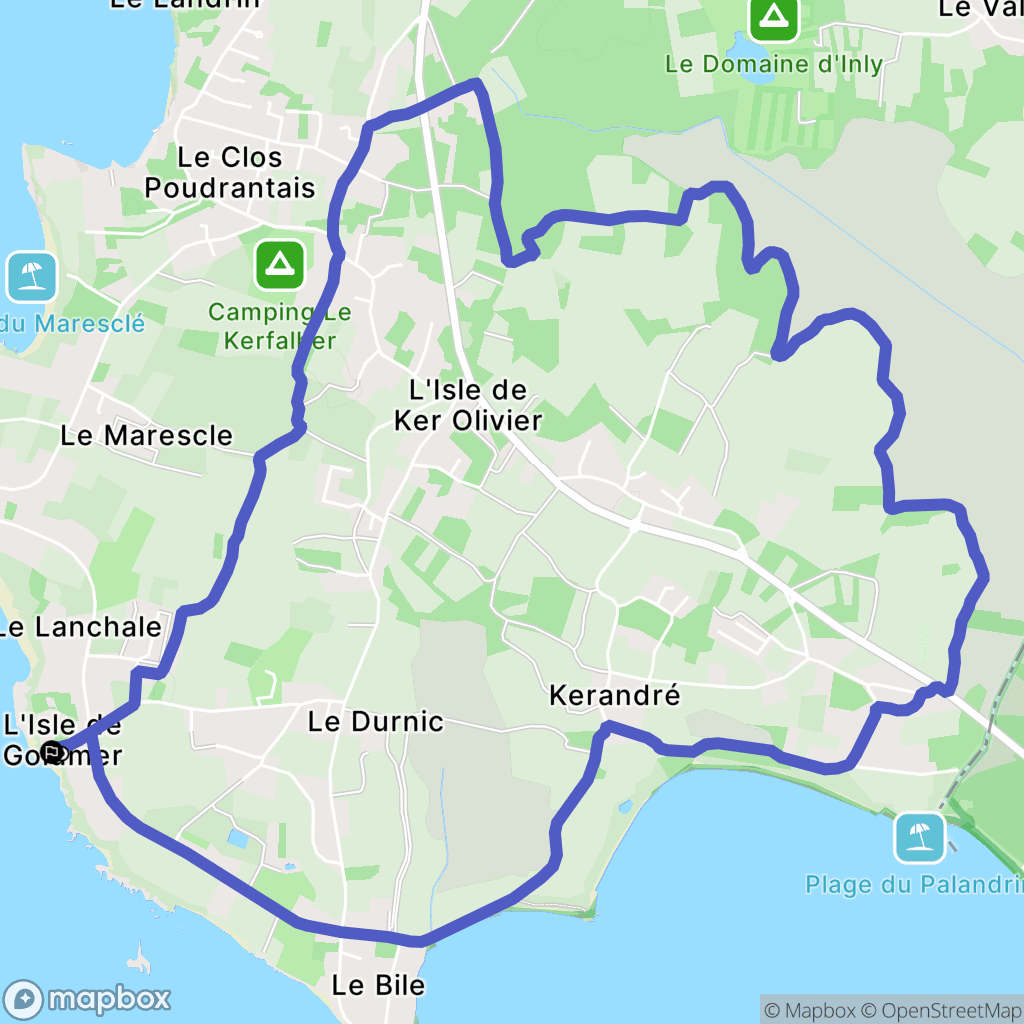 Pénestin : carte du parcours de randonnée - France