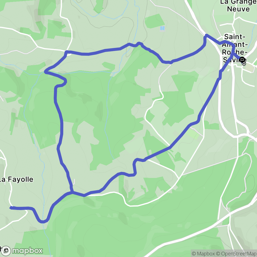 Saint-Amant-Roche-Savine : carte du parcours de randonnée - France