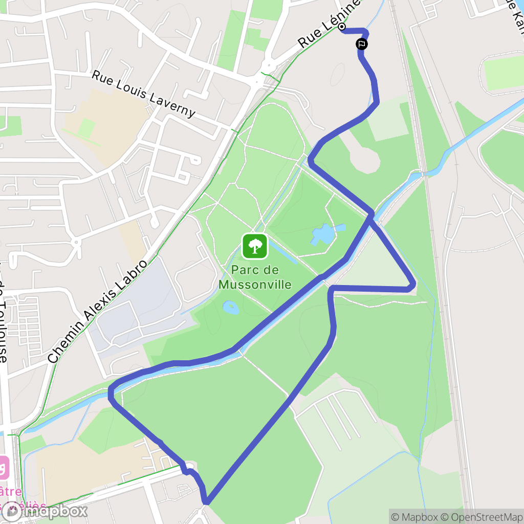 Bègles : carte du parcours de randonnée - France