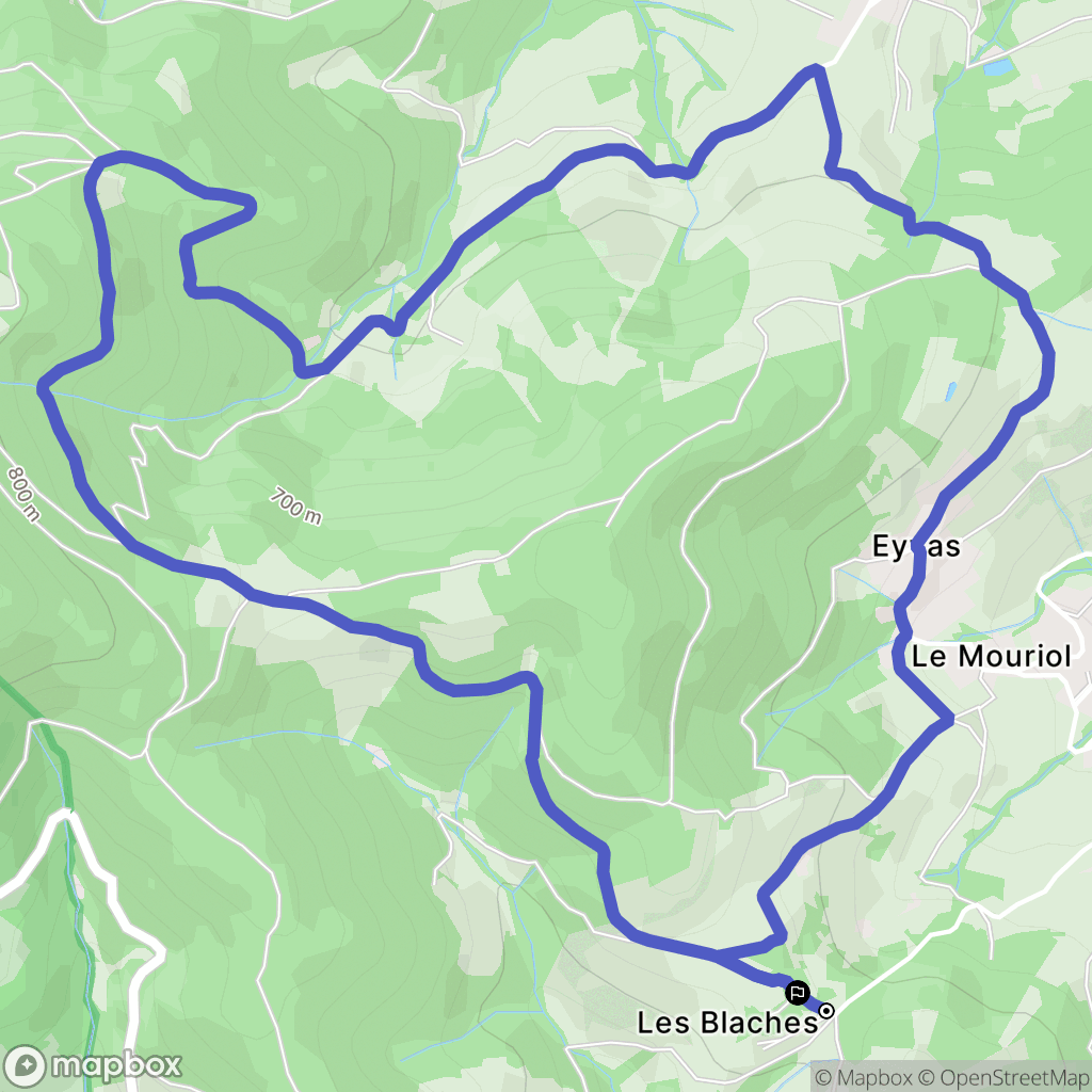 Boulieu-lès-Annonay : carte du parcours de randonnée - France