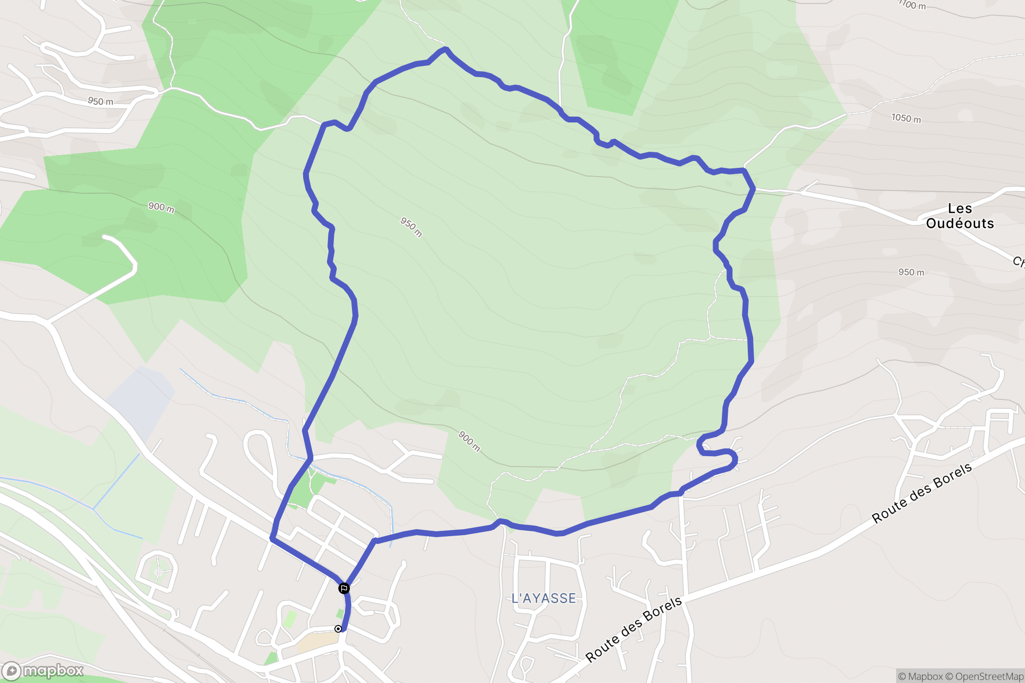 La Bâtie-Neuve : carte du parcours de randonnée - France