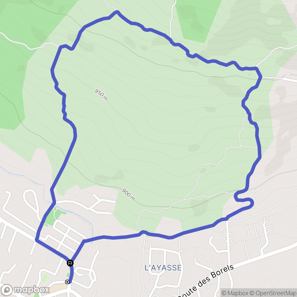La Bâtie-Neuve : carte du parcours de randonnée - France