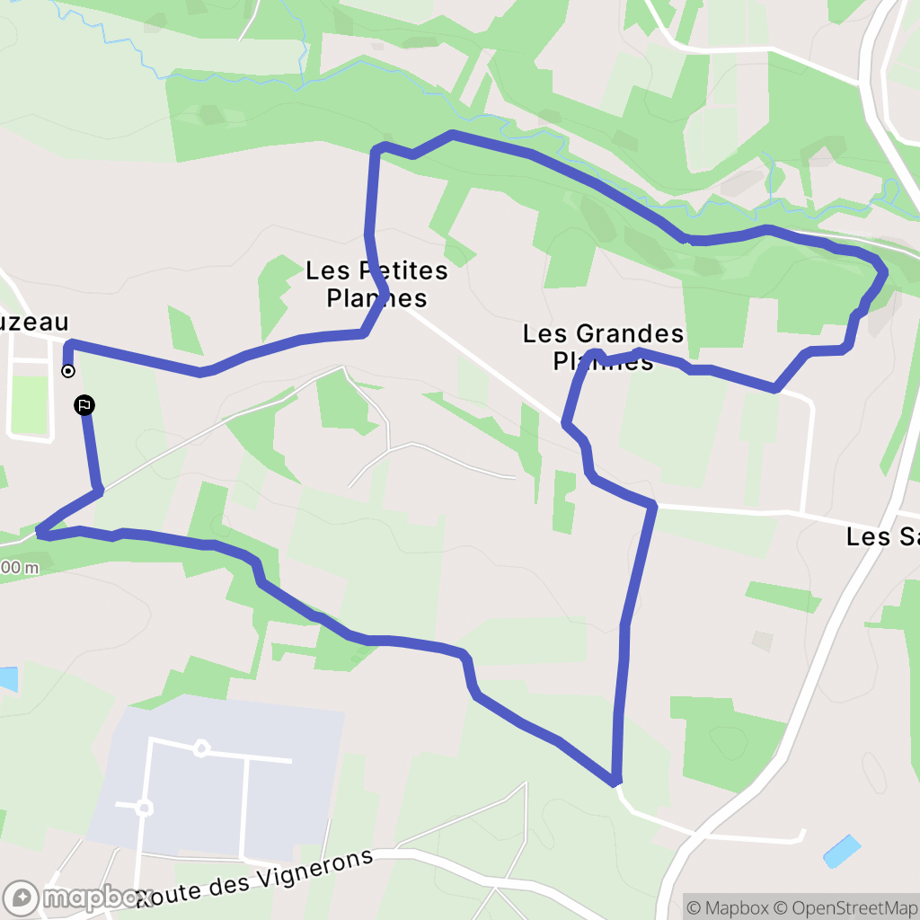 Sigoulès-et-Flaugeac : carte du parcours de randonnée - France