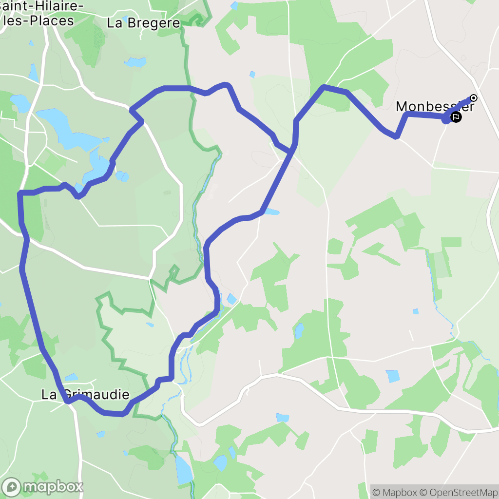 La Meyze : carte du parcours de randonnée - France
