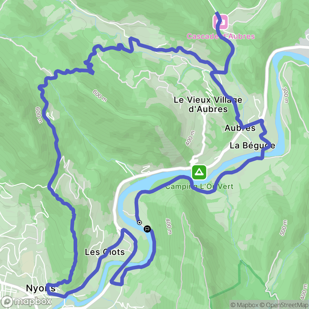 Nyons : carte du parcours de randonnée - France