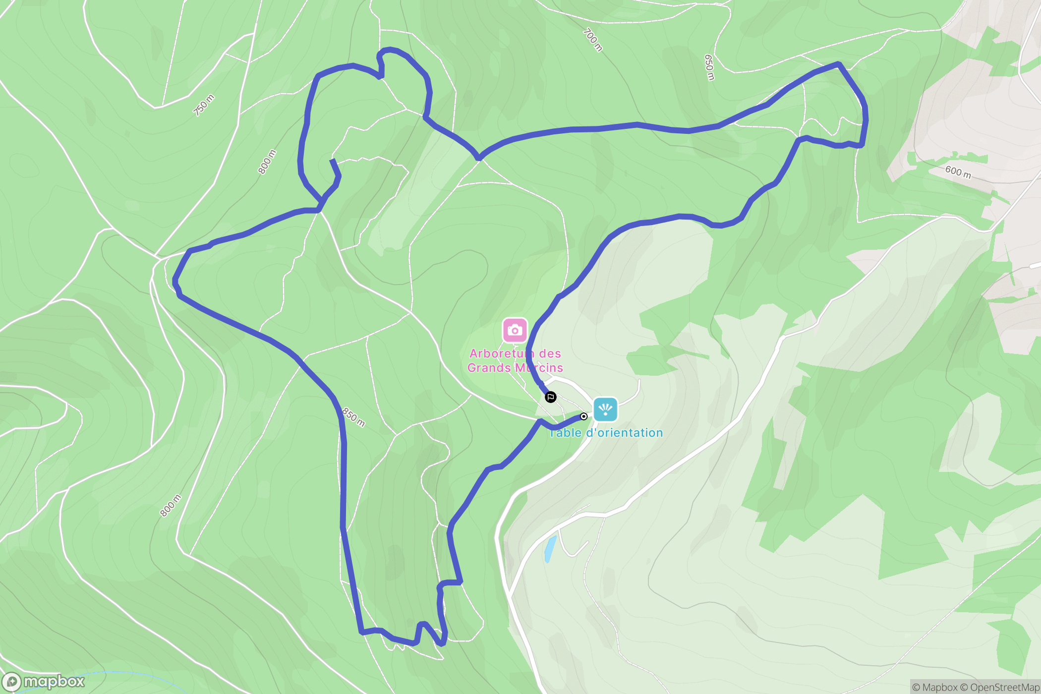Renaison : carte du parcours de randonnée - France
