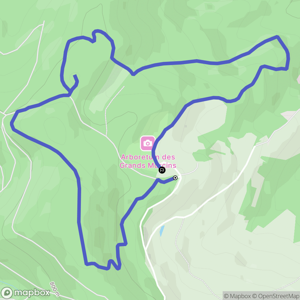 Renaison : carte du parcours de randonnée - France