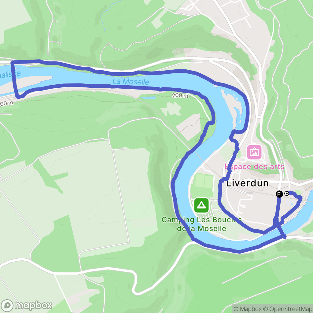 Liverdun : carte du parcours de randonnée - France