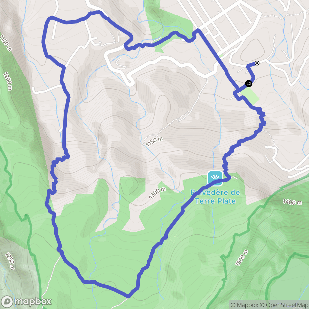 Salazie : carte du parcours de randonnée - France