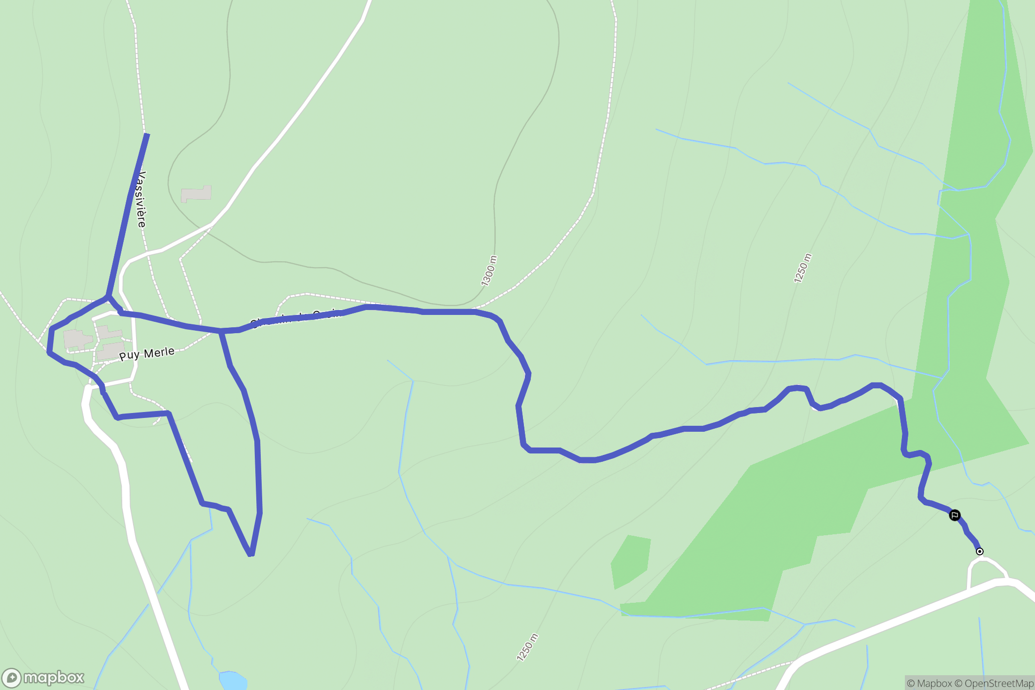 Besse-et-Saint-Anastaise : carte du parcours de randonnée - France