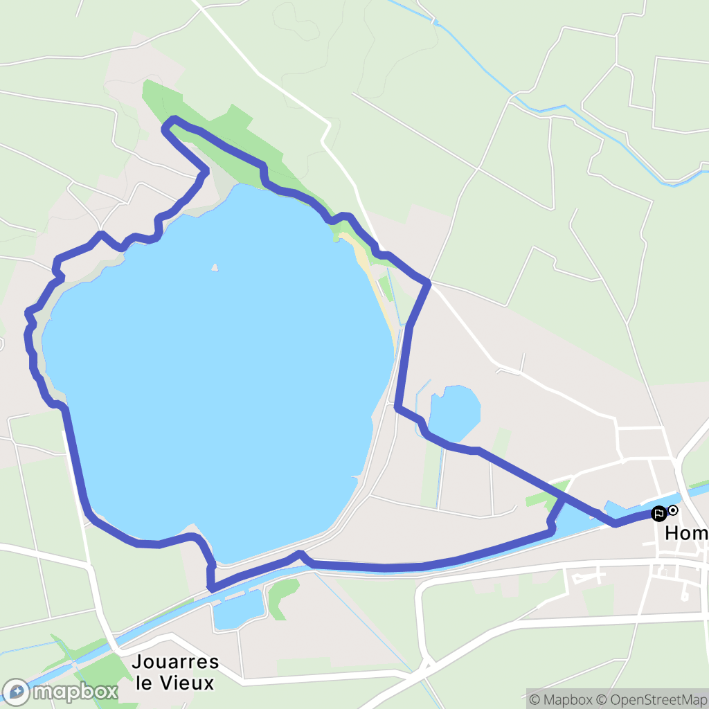 Homps : carte du parcours de randonnée - France