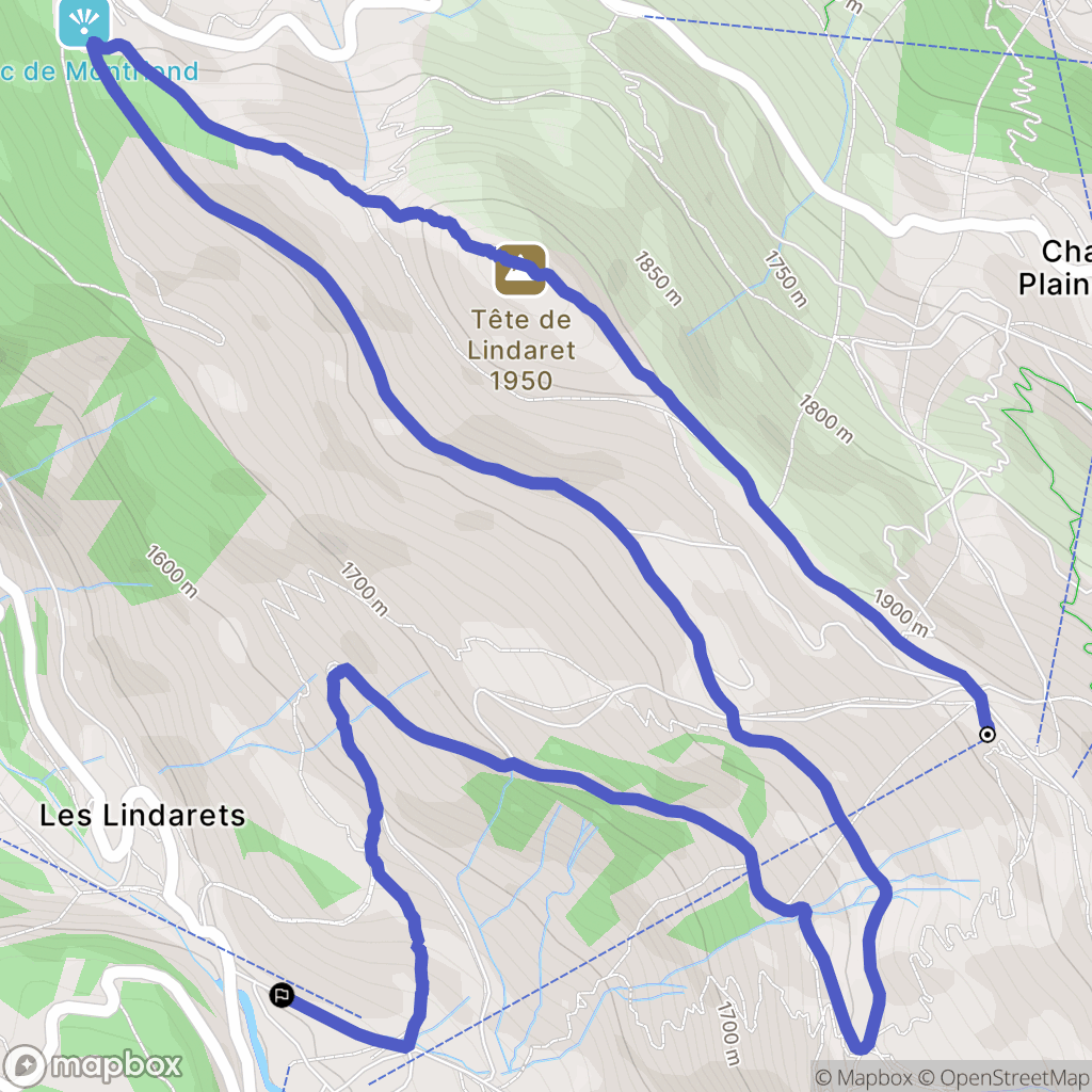 Châtel : carte du parcours de randonnée - France