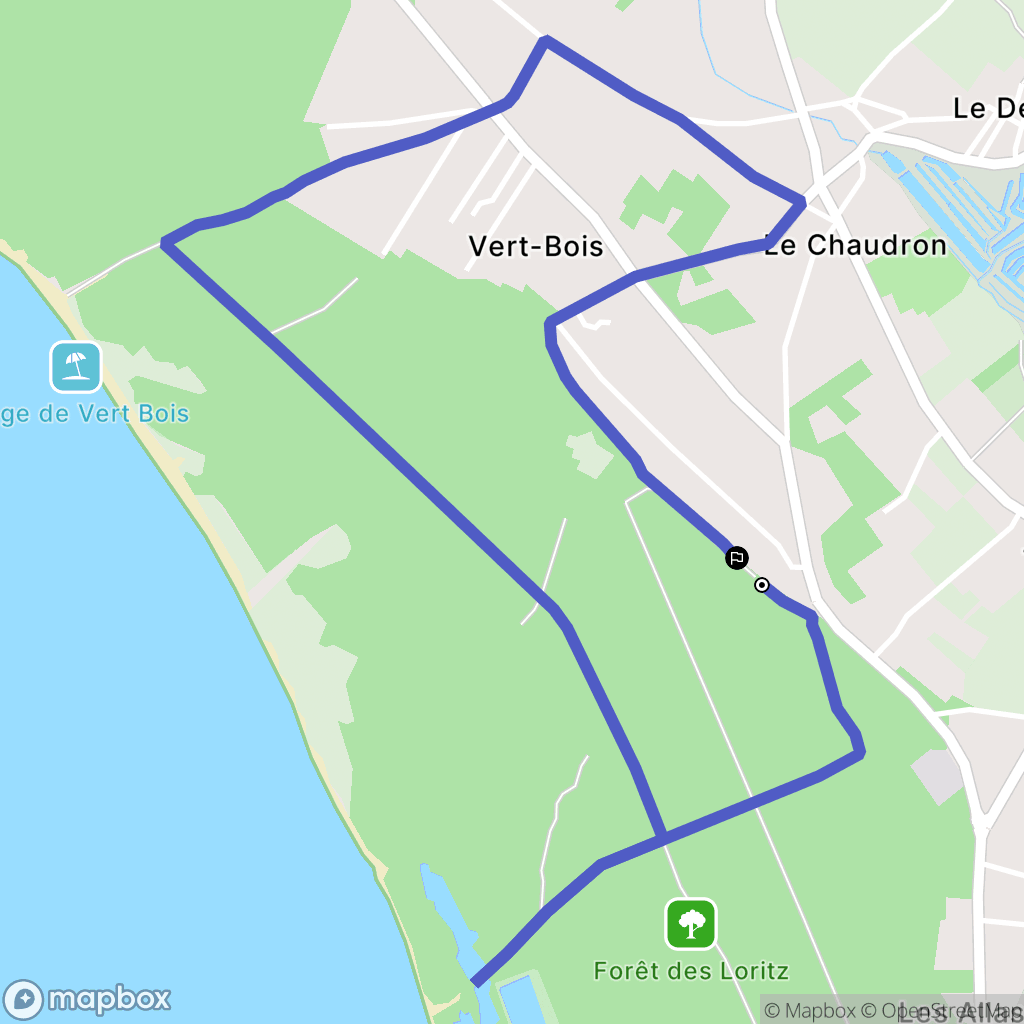 Dolus-d'Oléron : carte du parcours de randonnée - France