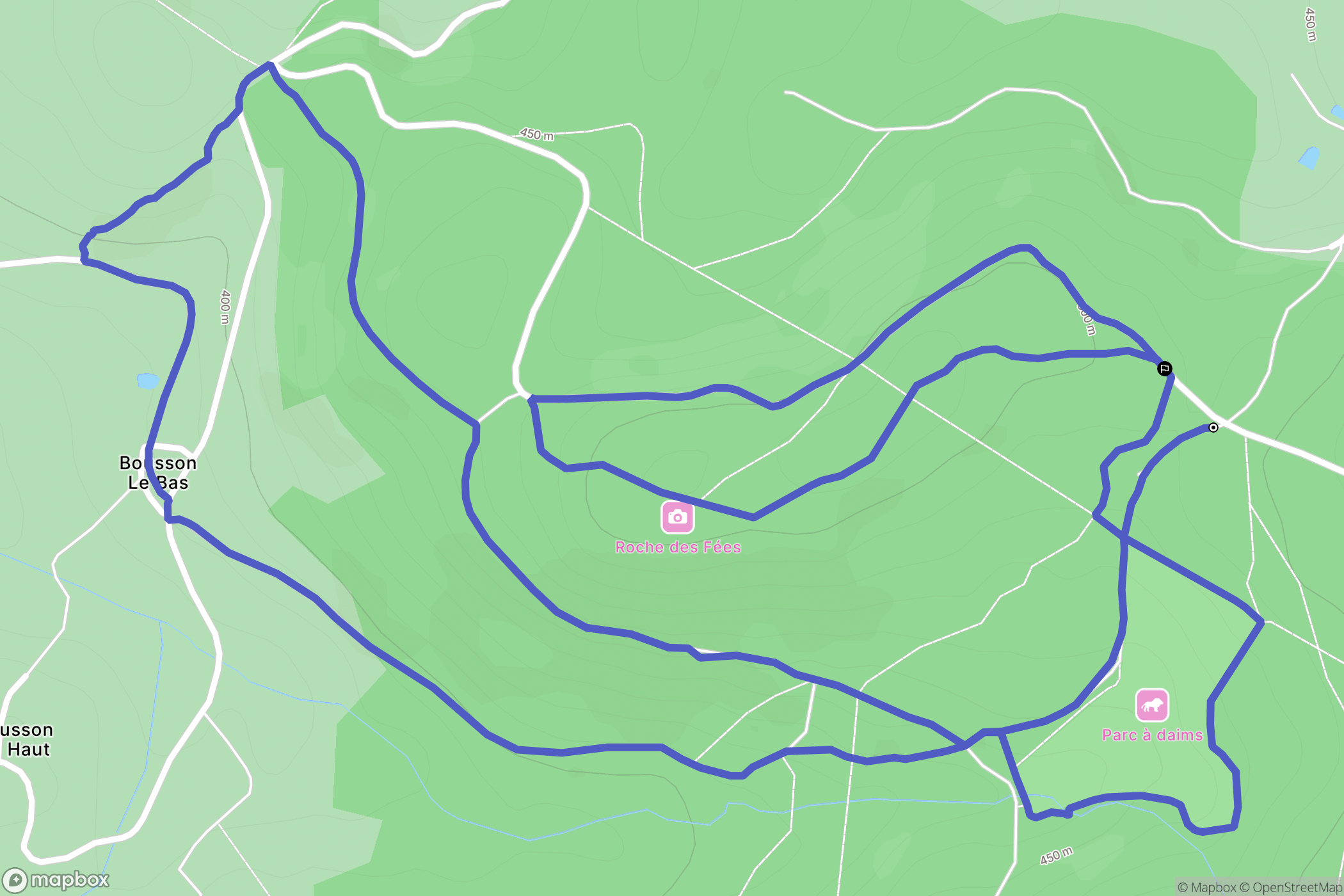 Quarré-les-Tombes : carte du parcours de randonnée - France