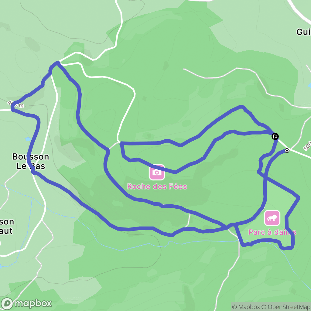 Quarré-les-Tombes : carte du parcours de randonnée - France
