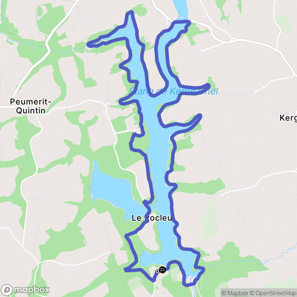 Trémargat : carte du parcours de randonnée - France