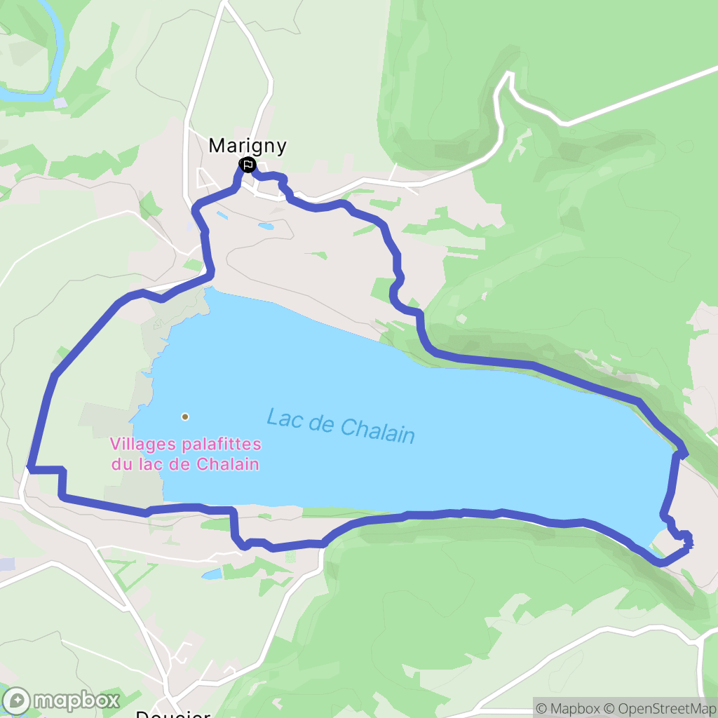 Marigny : carte du parcours de randonnée - France