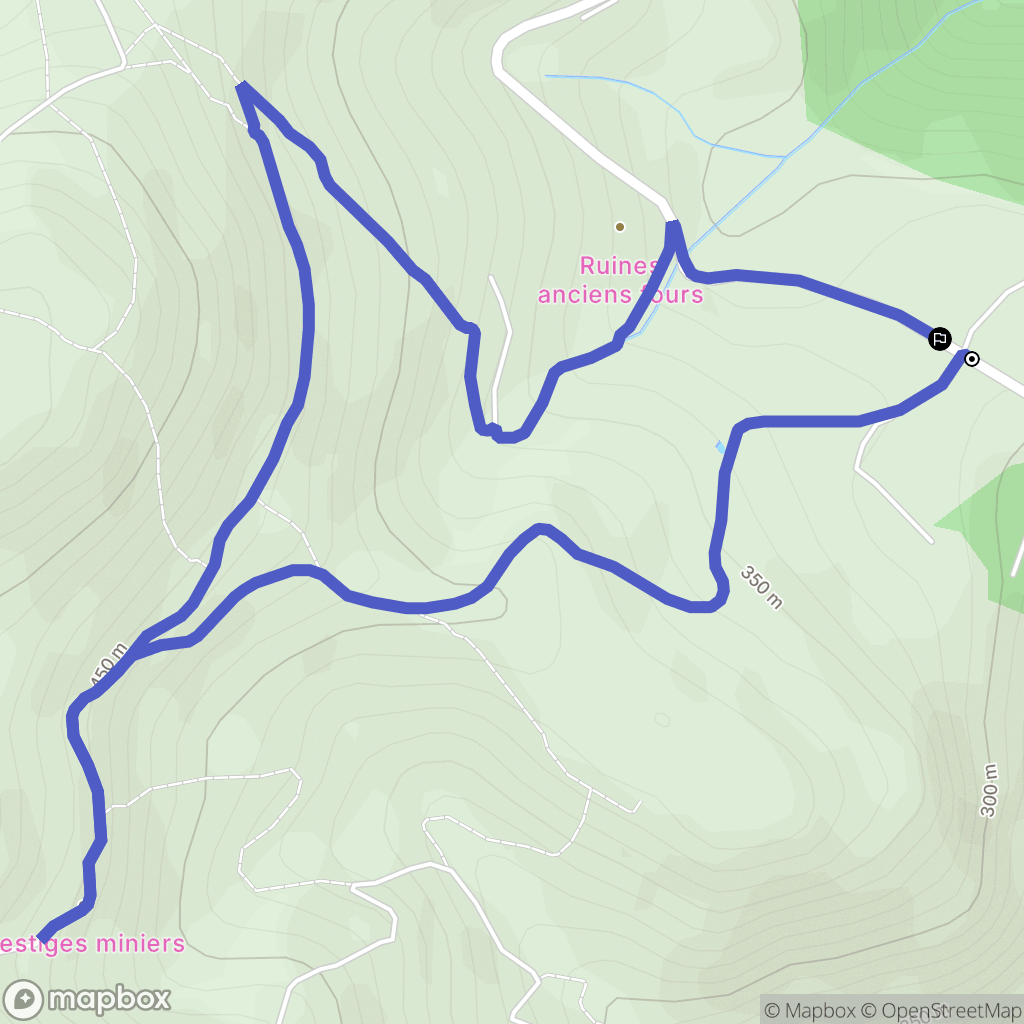 Saint-Martin-d'Arrossa : carte du parcours de randonnée - France