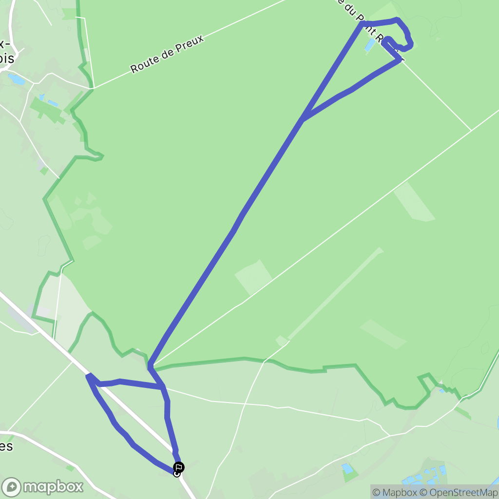 Landrecies : carte du parcours de randonnée - France