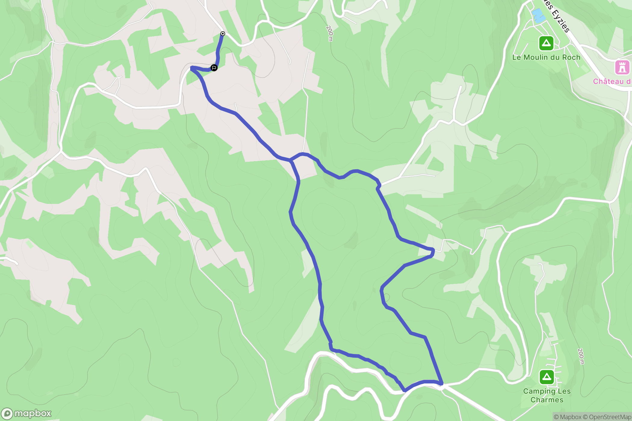 Meyrals : carte du parcours de randonnée - France