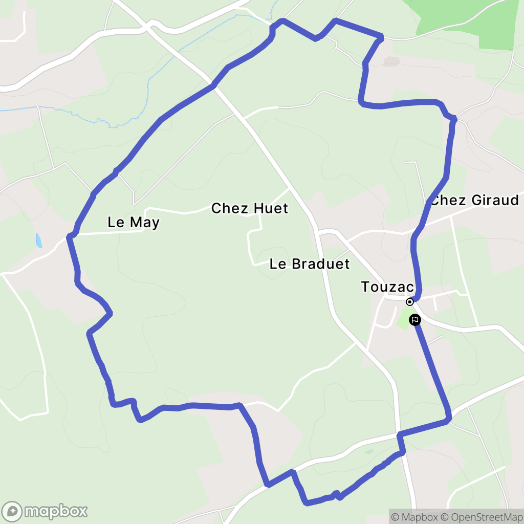 Bellevigne : carte du parcours de randonnée - France