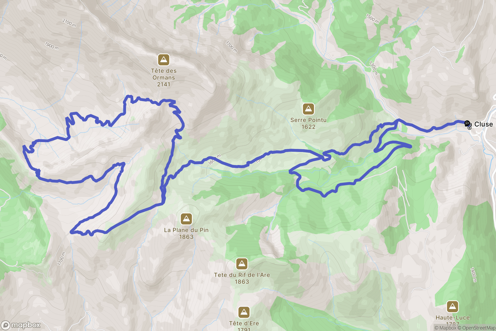 Le Dévoluy : carte du parcours de randonnée - France