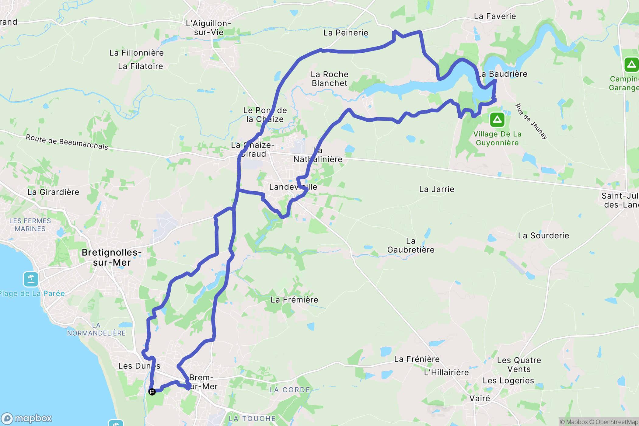Brem-sur-Mer: routekaart voor buitenactiviteiten - France