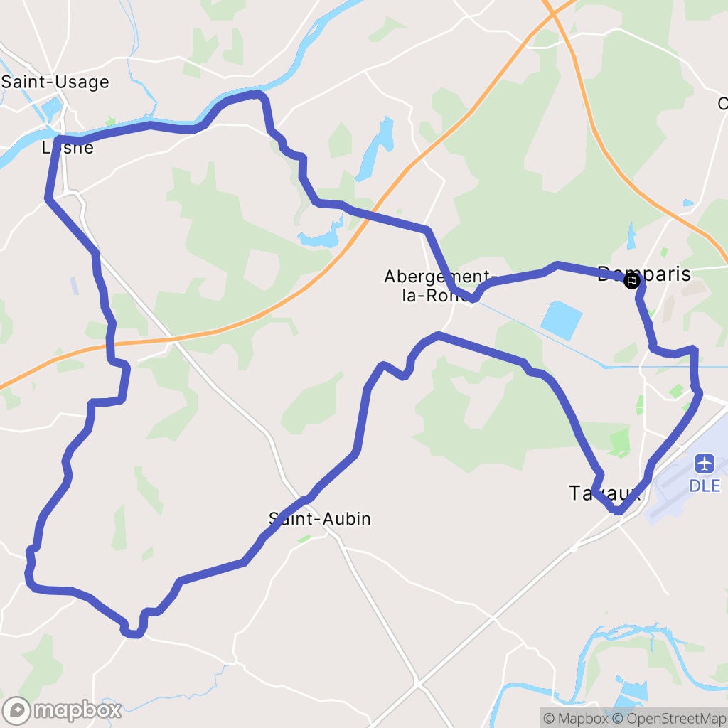 Damparis : carte du parcours de randonnée - France