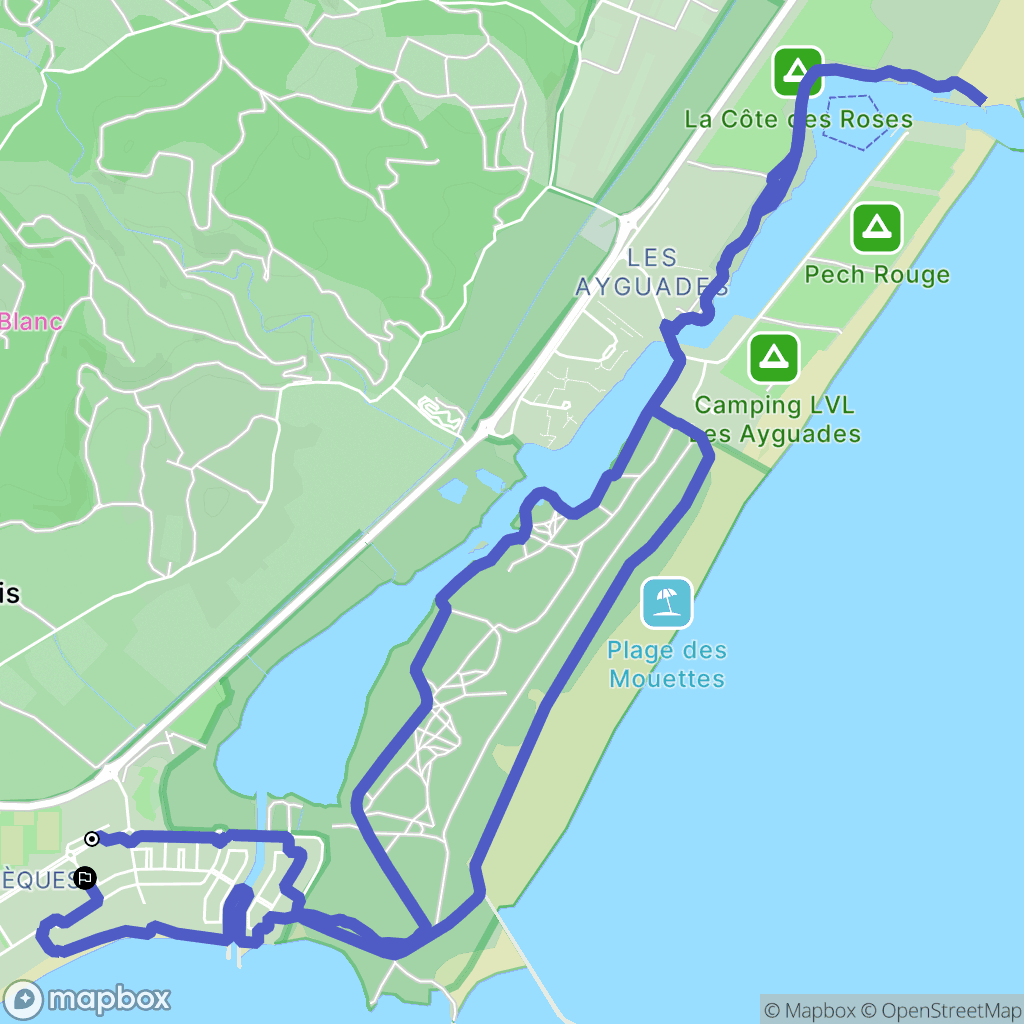 Gruissan : carte du parcours de randonnée - France