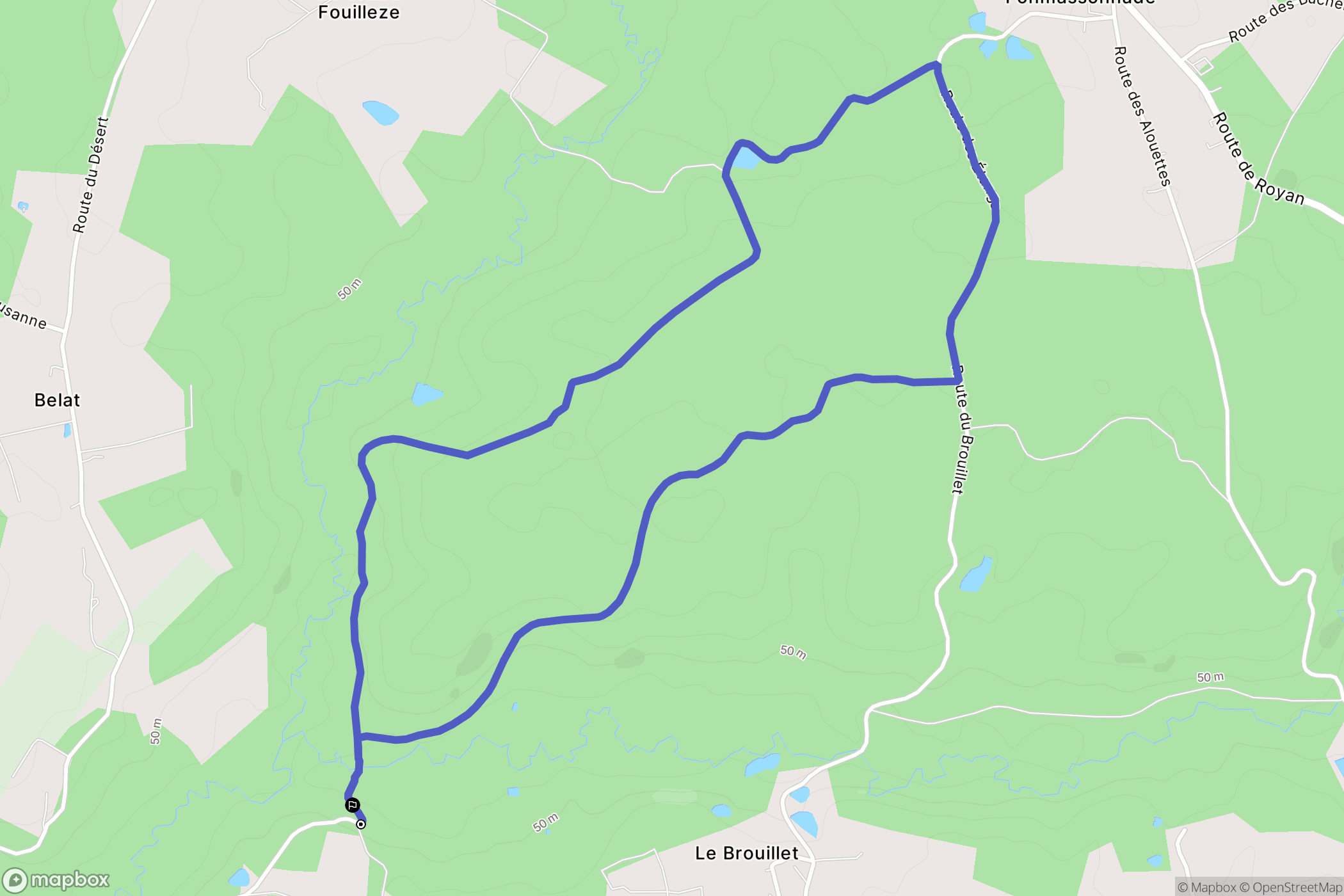 Montpon-Ménestérol : carte du parcours de randonnée - France