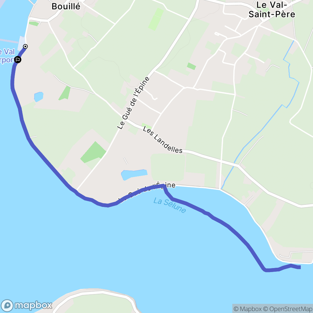 Le Val-Saint-Père : carte du parcours de randonnée - France