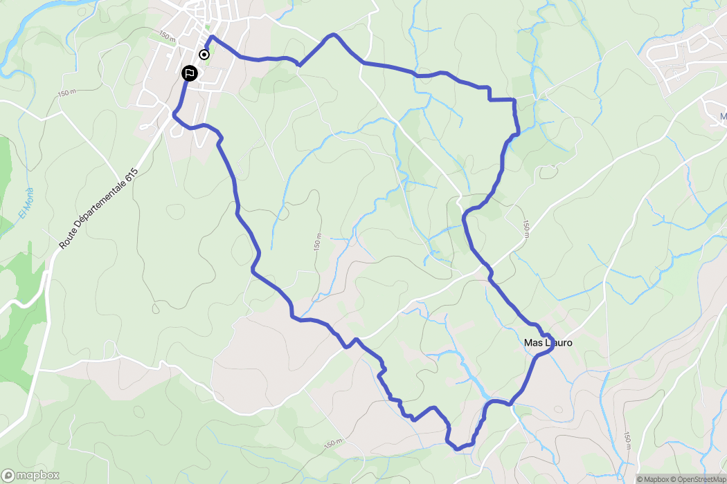 Fourques : carte du parcours de randonnée - France