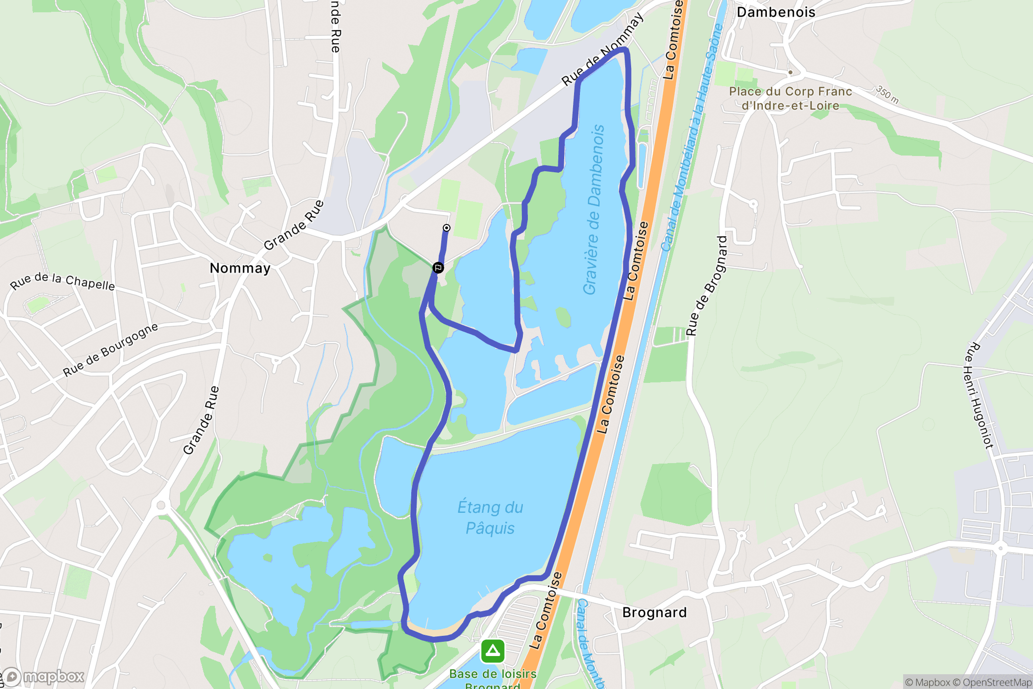 Nommay : carte du parcours de randonnée - France