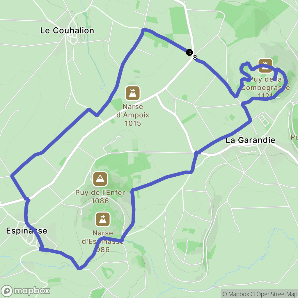 Aydat : carte du parcours de randonnée - France