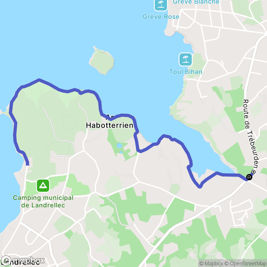 Trégastel : carte du parcours de randonnée - France