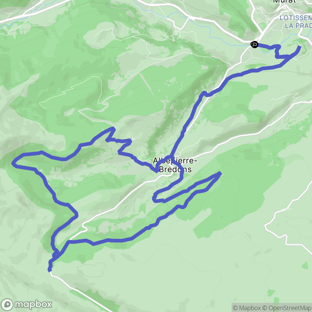 Murat : carte du parcours de randonnée - France
