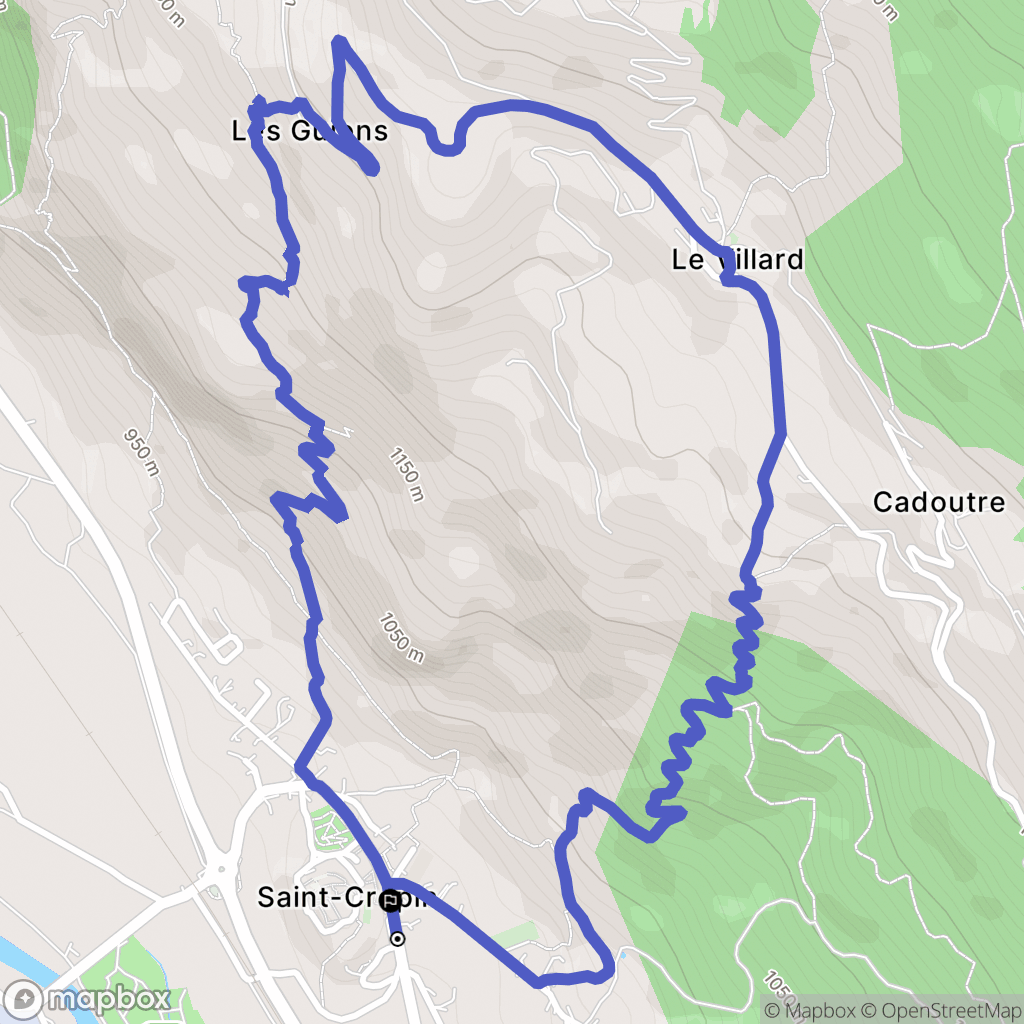 Saint-Crepin : carte du parcours de randonnée - France