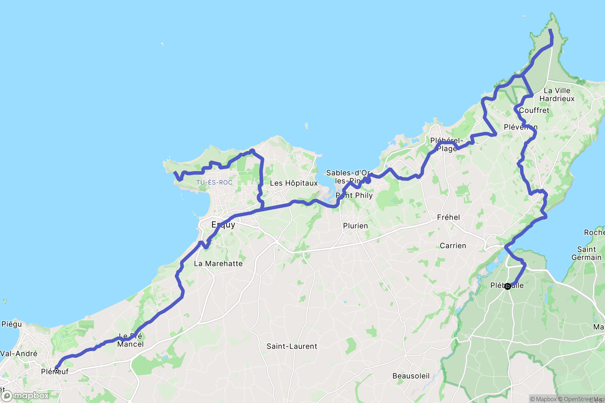 Pléneuf-Val-André: routekaart voor buitenactiviteiten - France