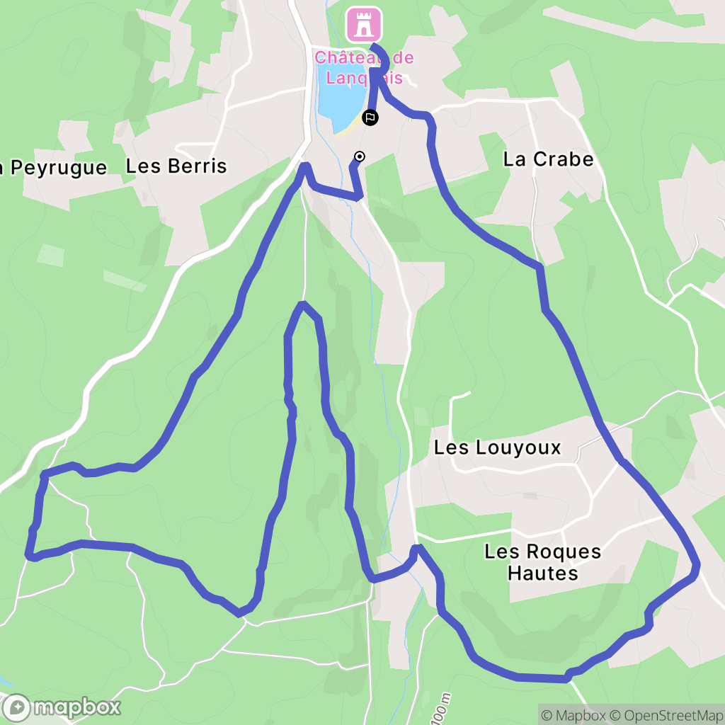 Lanquais : carte du parcours de randonnée - France