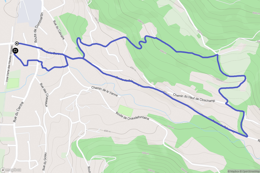 Vecoux : carte du parcours de randonnée - France