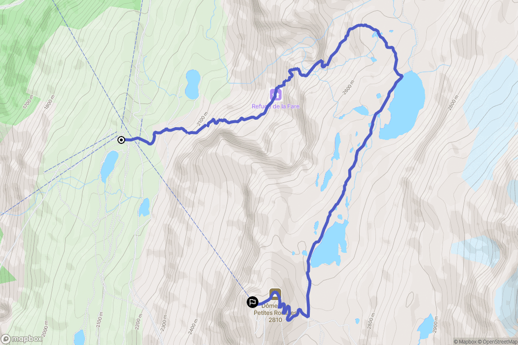 Oz : carte du parcours de randonnée - France