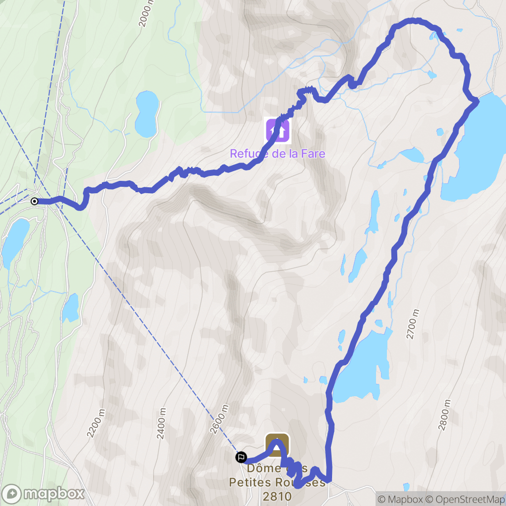 Oz : carte du parcours de randonnée - France