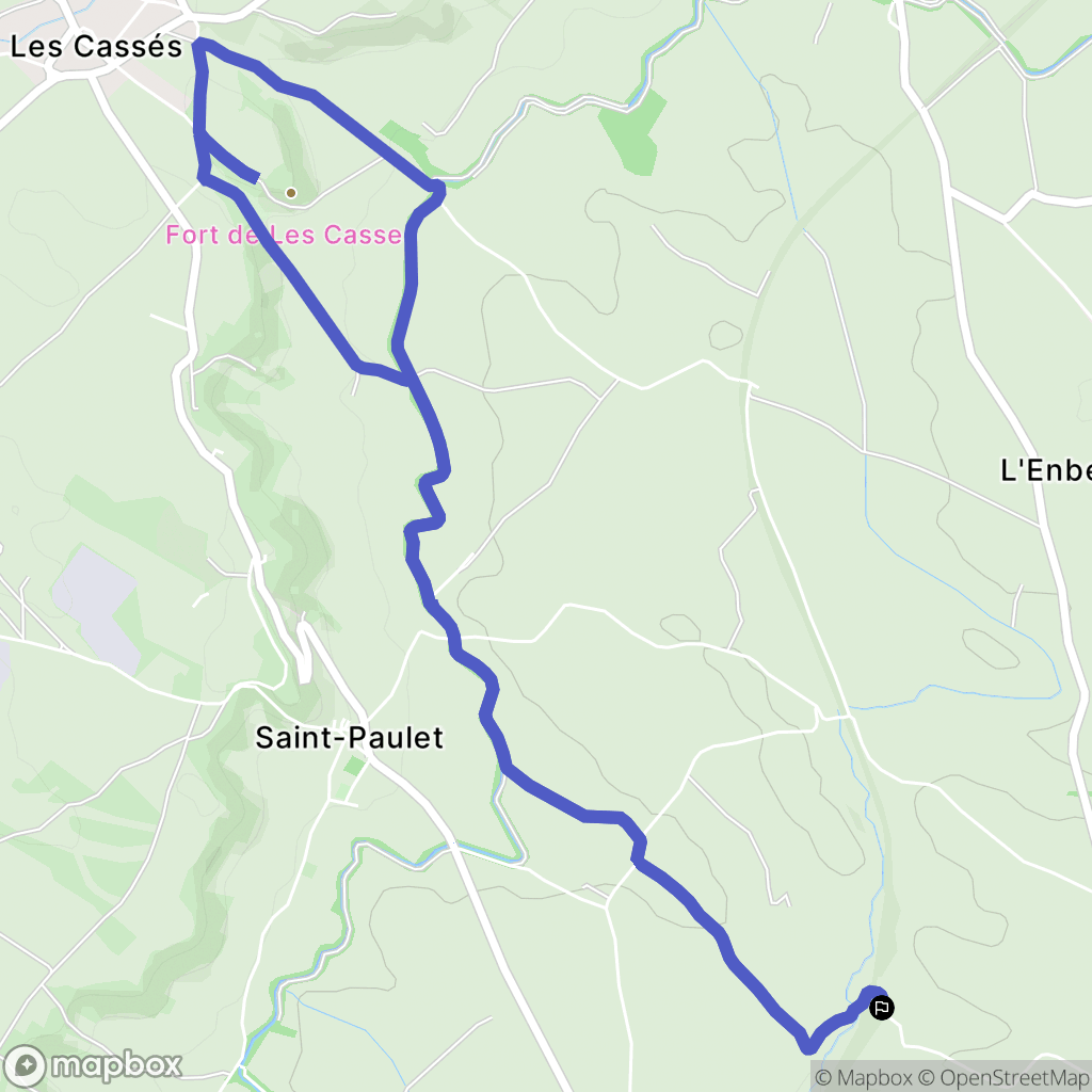 Saint-Félix-Lauragais : carte du parcours de randonnée - France