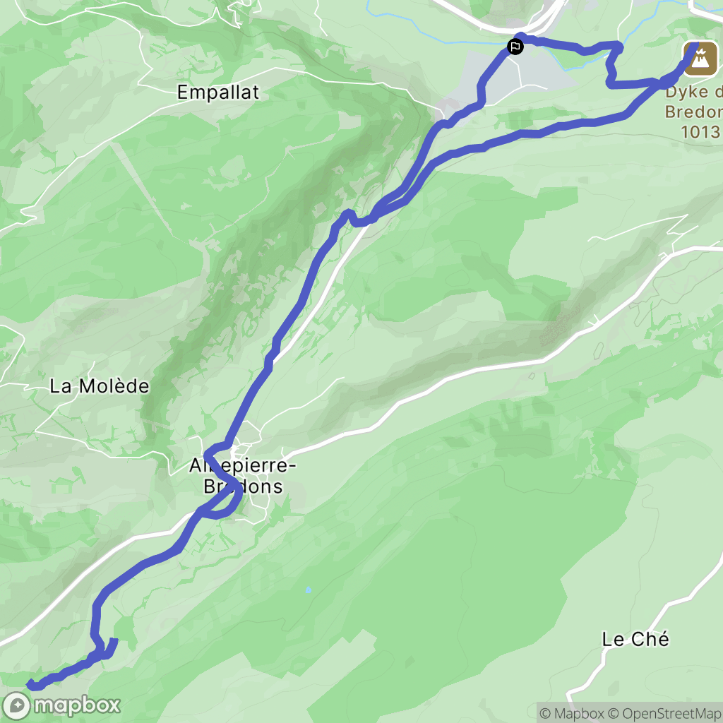 Murat : carte du parcours de randonnée - France