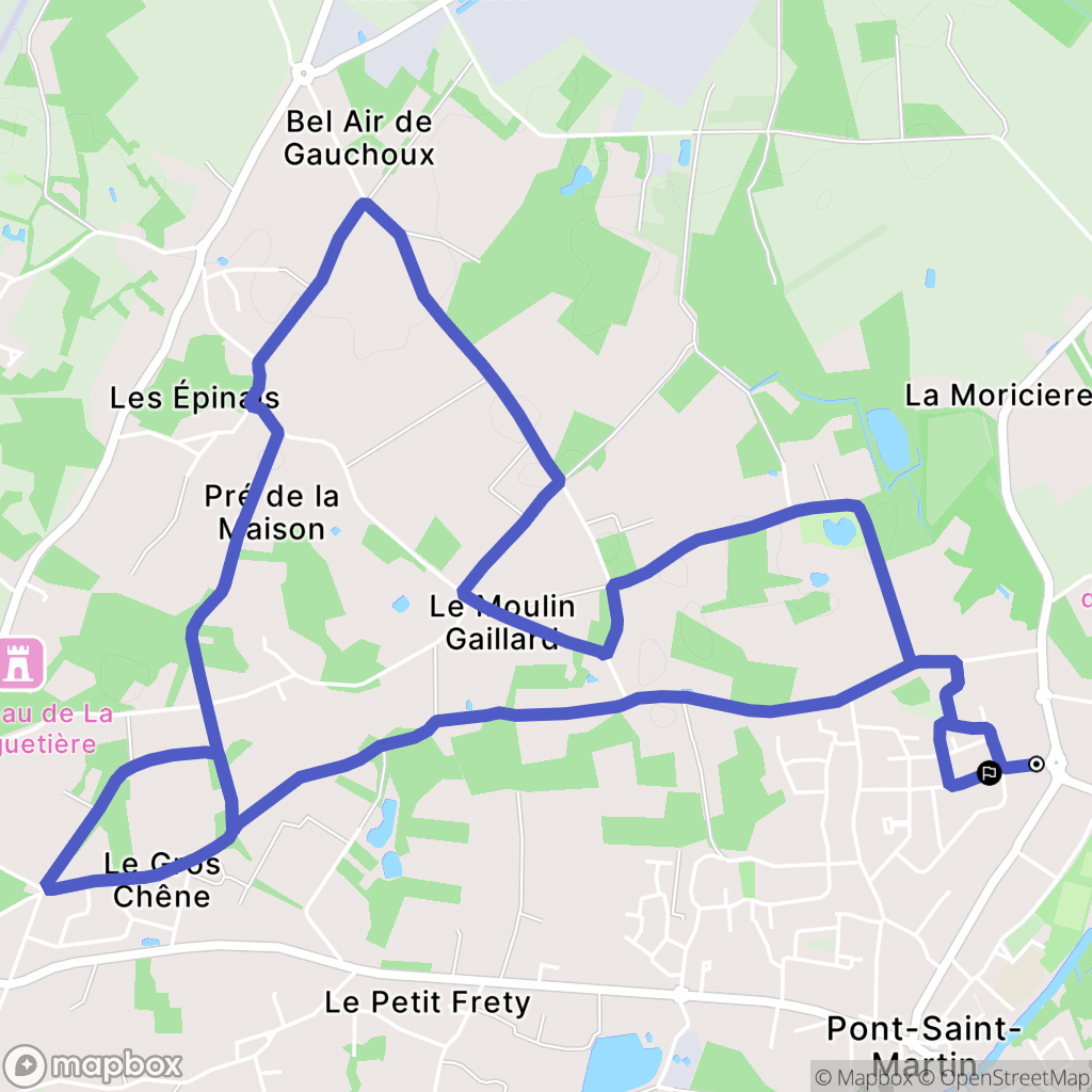 Pont-Saint-Martin : carte du parcours de randonnée - France