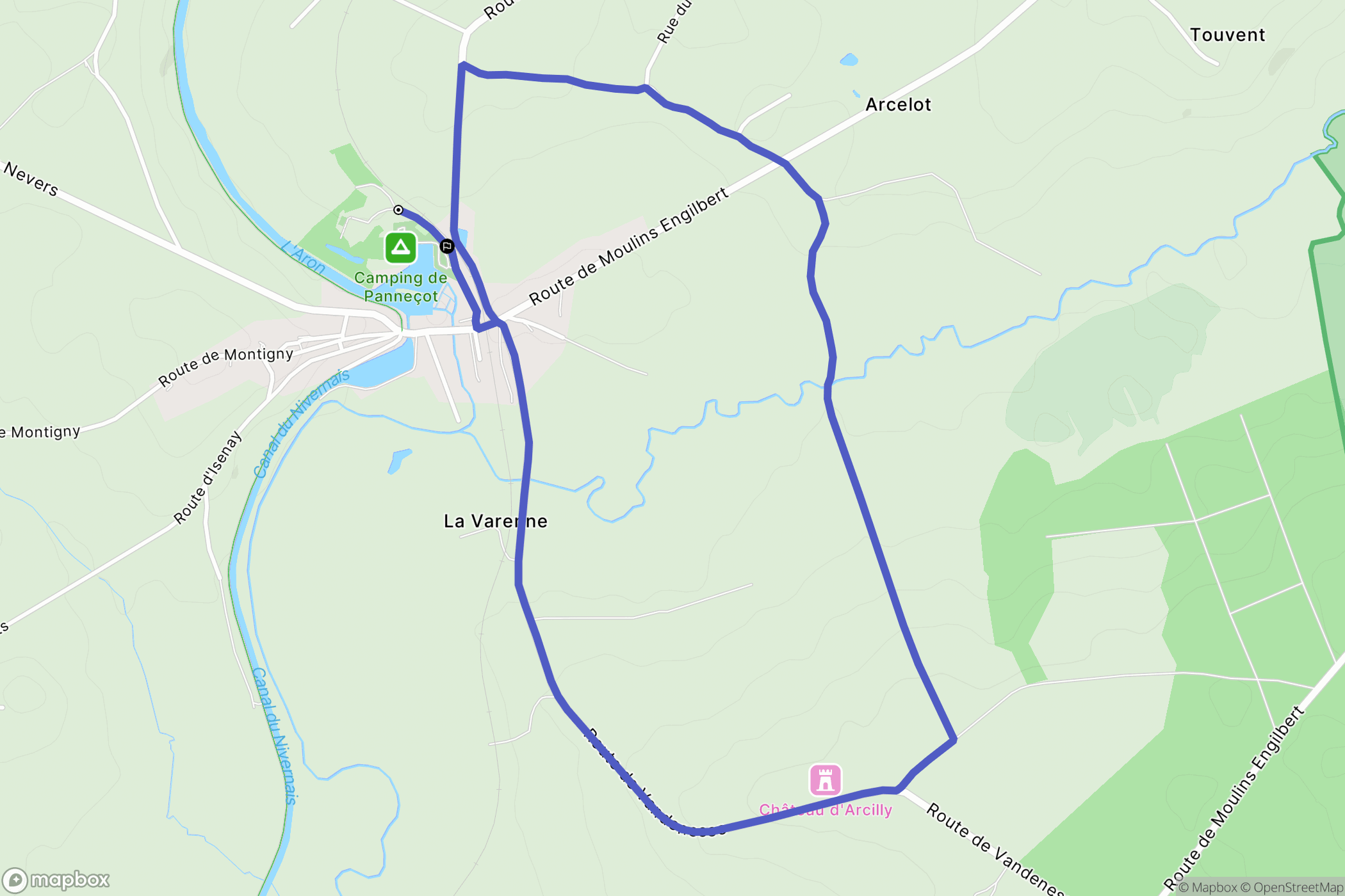 Limanton : carte du parcours de randonnée - France
