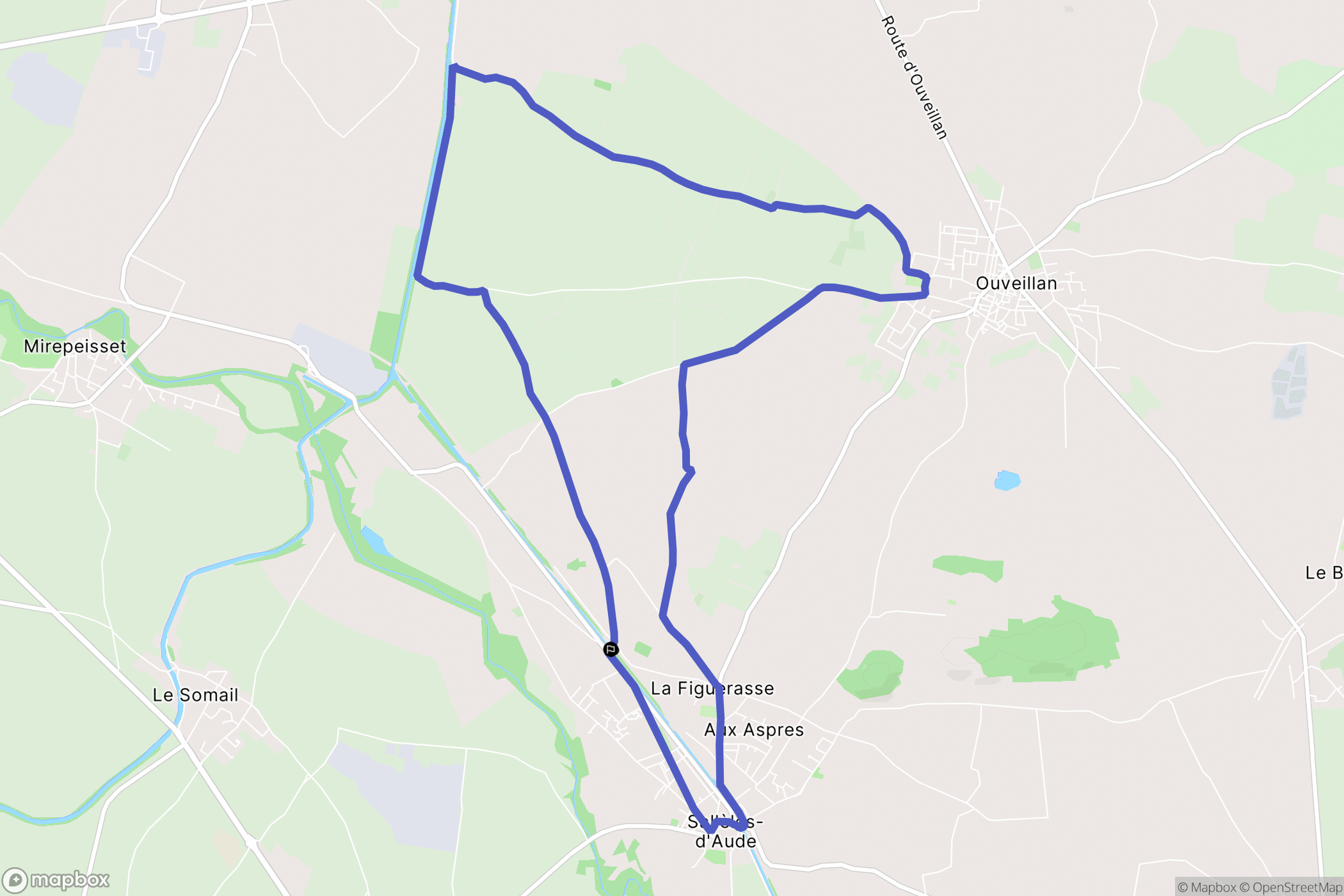 Sallèles-d'Aude : carte du parcours de randonnée - France
