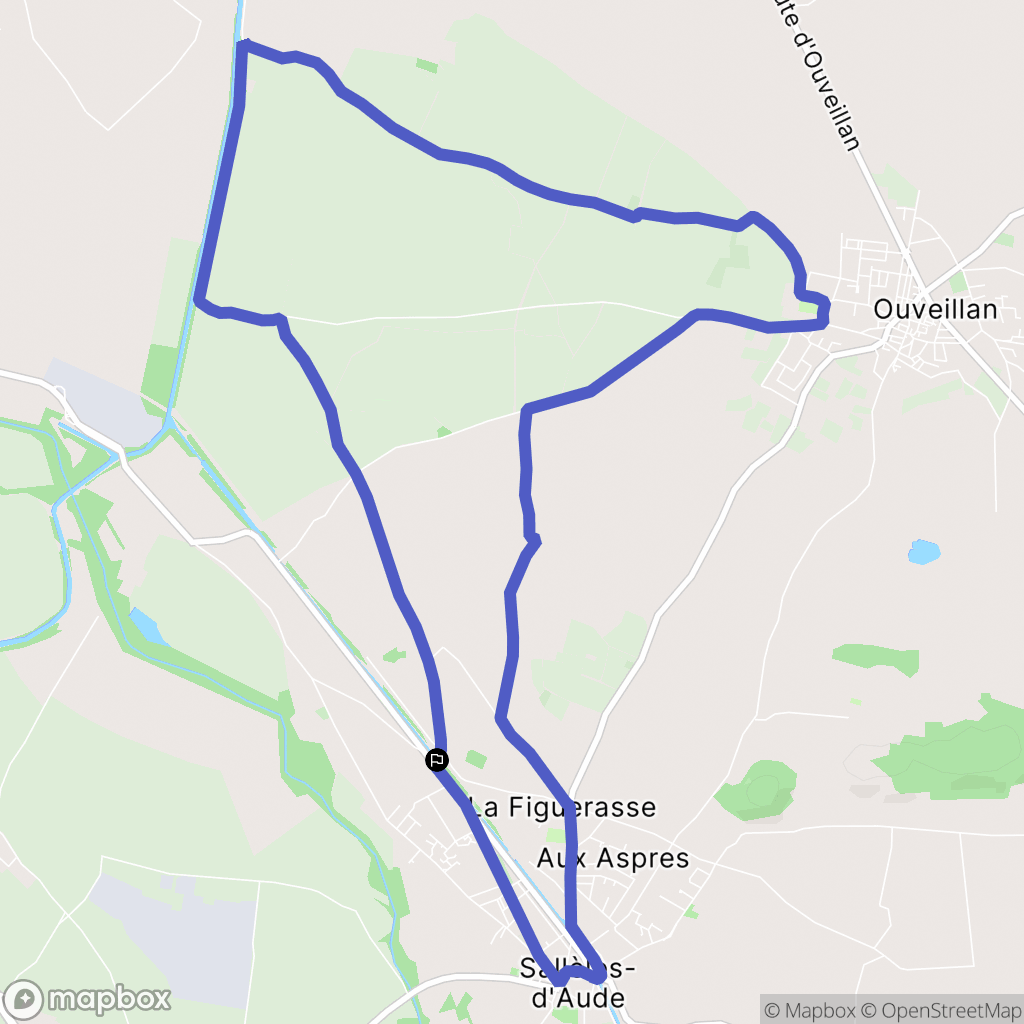 Sallèles-d'Aude : carte du parcours de randonnée - France
